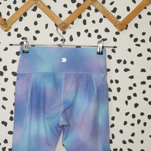 All in Motion Blue Tie Dye Print Activewear Girls Leggings - Picture 4 of 6